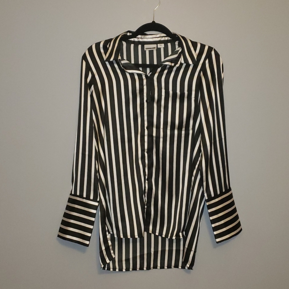 Noisy May Silk Striped Blouse